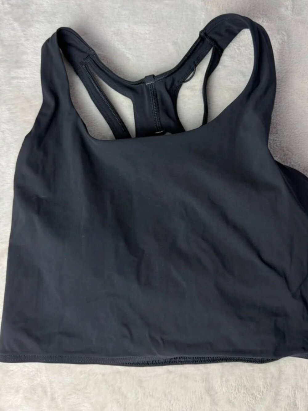 Lululemon Stash It Bra Black Size 6 Medium Support B/C Cup Zip Pocket Size 4 - Picture 3 of 4